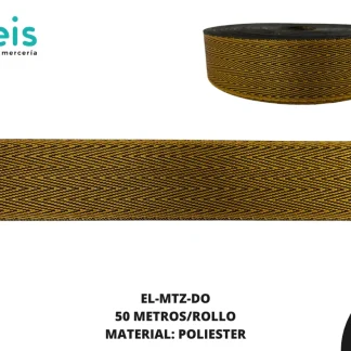 ELASTICO METALIZADO DORADO