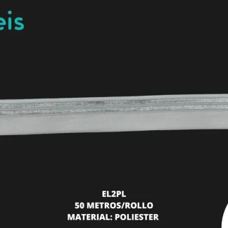 ELASTICO 2 LINEAS BLANCO-PLATA 2 CM 50 MTS/ROLLO