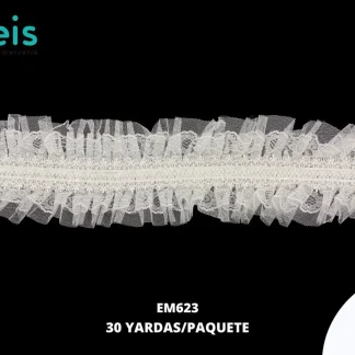 GUIPIUR SEDA DE LECHE TUL EM623 BLANCO 11 CM 30 YARDAS/PAQUETE