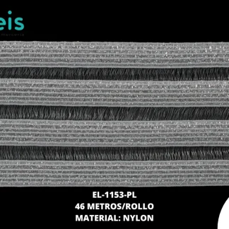 ELASTICO NYLON RAYAS 6CM PLATA 46 METROS