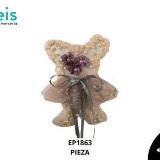 PARCHES PEDRERIA OSO TUL EP1863 21cmX15cm SALMON