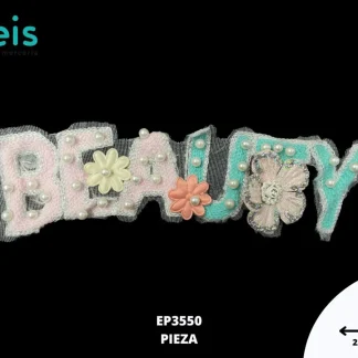PARCHES BORDADOS Y ESTAMBRE BEAUTY CON PERLA EP3550 22cmX5.5cm