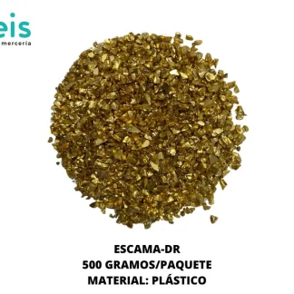 MICRODECORATIVOS TEXTILES ESCAMA ESCAMA-DR 500 GRS/PQT DORADO