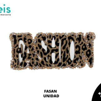 PARCHES BORDADOS Y ESTAMBRE FASHION ANIMAL PRINT FASAN 20.5cmX9cm