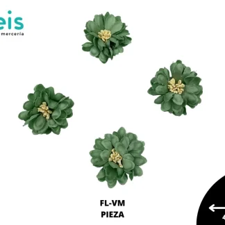 FLOR PETALOS CHICA VERDE MUSGO