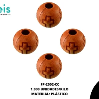 ACCESORIOS AYM CUENTA CRUZ FP-2002-CC 10mm 1 MILL/KILO CAFÉ CLARO