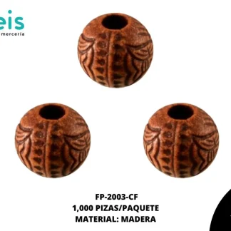 ACCESORIOS AYM CUENTA VIRGEN FP-2003-CF 10mm 1,000 PZ/PQT CAFÉ