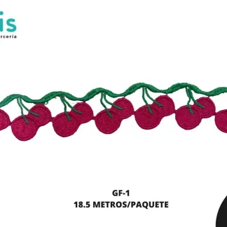 GUIPIUR BORDADO PLANO GF-1 FIUSHA 3.5 CM 18.5 METROS/PAQUETE