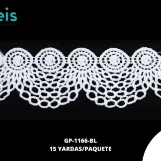 GUIPIUR SEDA DE LECHE PLANO GP-1166-BL BLANCO 5.7 CM 15 YARDAS/PAQUETE