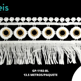 GUIPIUR SEDA DE LECHE FLECOS GP-1192-BL BLANCO 6 CM 15 YARDAS/PAQUETE