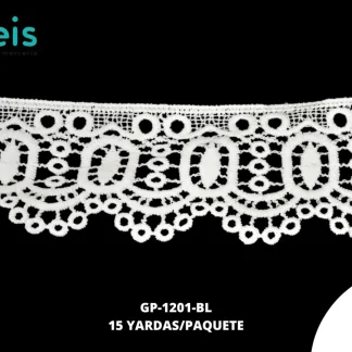 GUIPIUR SEDA DE LECHE PLANO GP-1201-BL BLANCO 5 CM 15 YARDAS/PAQUETE