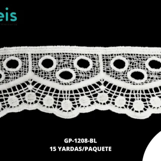 GUIPIUR SEDA DE LECHE PLANO GP-1208-BL BLANCO 5.5 CM 15 YARDAS/PAQUETE