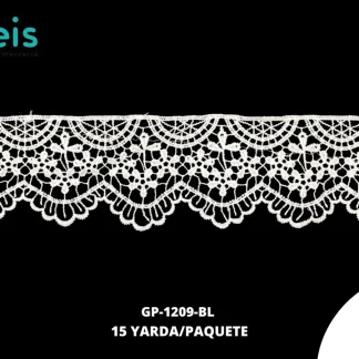 GUIPIUR SEDA DE LECHE PLANO GP-1209-BL BLANCO 6.5 CM 15 YARDAS/PAQUETE