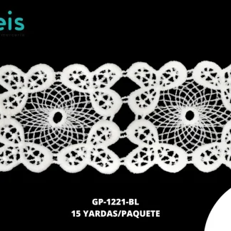 GUIPIUR SEDA DE LECHE PLANO GP-1221-BL BLANCO 6 CM 15 YARDAS/PAQUETE