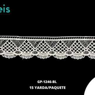 GUIPIUR SEDA DE LECHE PLANO GP-1246-BL BLANCO 7 CM 15 YARDAS/PAQUETE