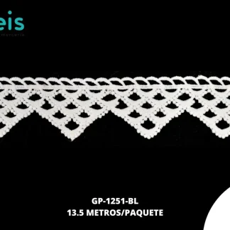 GUIPIUR SEDA DE LECHE PLANO GP-1251-BL BLANCO 4.5 CM 15 YARDAS/PAQUETE