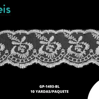GUIPIUR SEDA DE LECHE TUL GP-1493-BL BLANCO 4 CM 10 YARDAS/PAQUETE