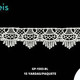 GUIPIUR SEDA DE LECHE PLANO GP-1503-BL BLANCO 6 CM 15 YARDAS/PAQUETE
