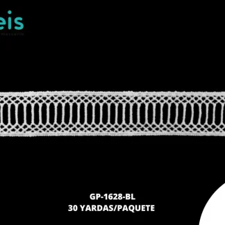 GUIPIUR SEDA DE LECHE PLANO GP-1628-BL BLANCO 2.5 CM 30 YARDAS/PAQUETE
