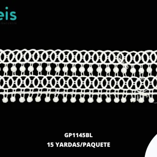 GUIPIUR SEDA DE LECHE PLANO GP1145BL BLANCO 5 CM 15 YARDAS/PAQUETE