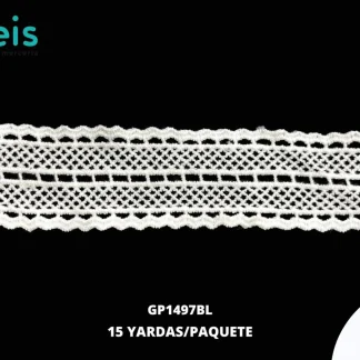 GUIPIUR SEDA DE LECHE PLANO GP1497BL BLANCO 4.5 CM 15 YARDAS/PAQUETE