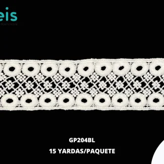 GUIPIUR SEDA DE LECHE PLANO GP204BL BLANCO 4 CM 15 YARDAS/PAQUETE