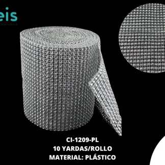 MALLA DIAMANTADA PLATA 10 YARDAS/ROLLO