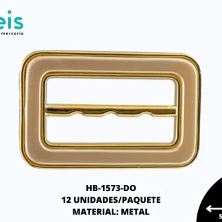 HEBILLA METAL RECTANGULAR REF: 1965 DORADA 12 U/PAQUETE