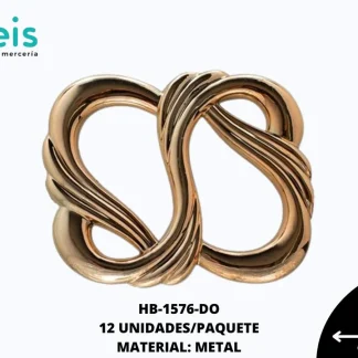 HEBILLA METAL REF:10577 DORADA 12 U/PAQUETE