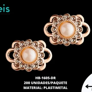 HERRAJE PLASTIMETAL CALZADO REF: F525 DORADO ROSADO 200 PZ
