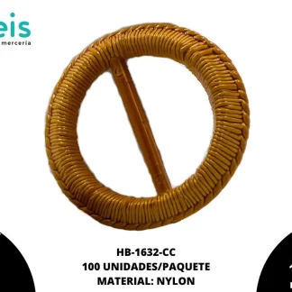 HEBILLA NYLON REDONDA LAZO 4CM INTERIOR C/100PZ