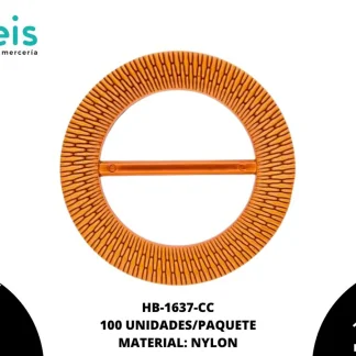 HEBILLA NYLON REDONDA 5CM INTERIOR C/100PZ