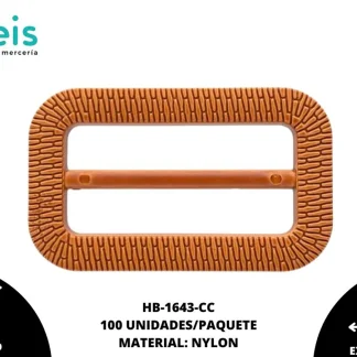 HEBILLA NYLON RECTANGULAR 5CM INTERIOR C/100PZ