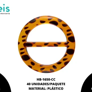 HEBILLA ANIMAL PRINT REDONDA 5CM C/40PZ (500G)