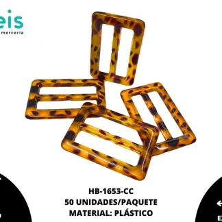 HEBILLA ANIMAL PRINT RECTANGULAR 5CM C/50PZ (500G)