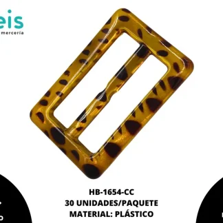 HEBILLA ANIMAL PRINT RECTANGULAR 6CM C/30PZ (500G)