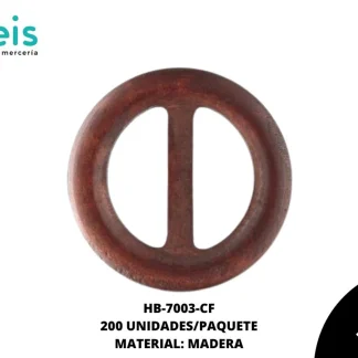 HEBILLA MADERA 6.0 CM CAFÉ (PAQ X 200PZ)