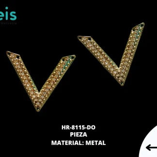 HERRAJE METAL DECORADO V 3 DORADO