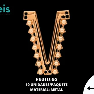 HERRAJE METAL DECORADO V 8118 DORADO