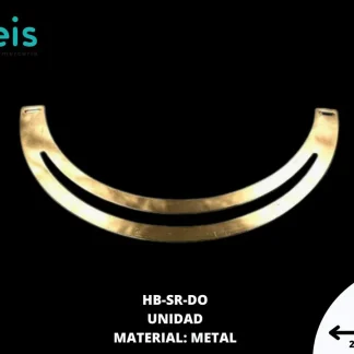 HERRAJE SONRISA METALICO DORADA