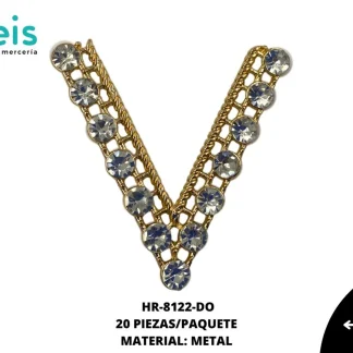 HERRAJE V CON PIEDRA 8122 6CM