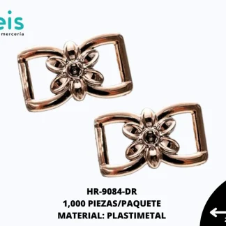 HERRAJE PLASTICO FLOR 500 PZ/PQT DORADO