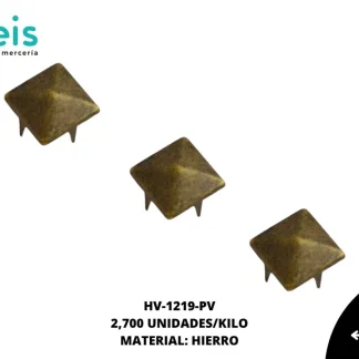 REMACHES METAL TACHE CUADRADO HV-1219-PV 1cmX1cm 2.7 MILL/KG LATON VIEJO