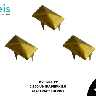 REMACHES METAL TACHE RECTANGULAR HV-1224-PV 1.5cmX9mm 2.3 MILL/KG LATON VIEJO