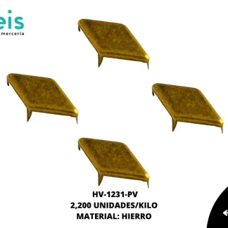 REMACHES METAL TACHE ROMBO HV-1231-PV 2.2cmX1.1cm 2.2 MILL/KG LATON VIEJO