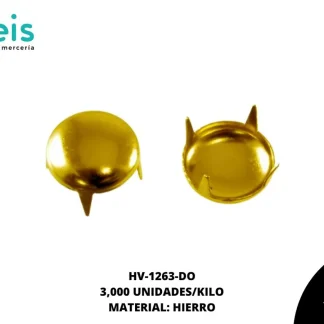 REMACHES METAL TACHE REDONDO HV-1263-DO 1.1 cm 3 MILL/KG DORADO