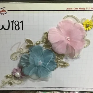 APLICACION FLORAL DORADA HW181