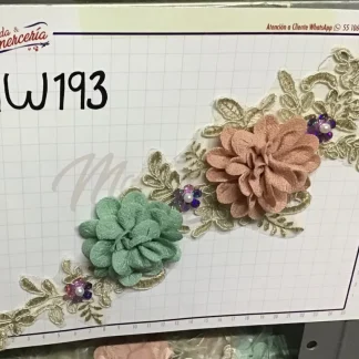 APLICACION FLORAL ORGANZA HW193