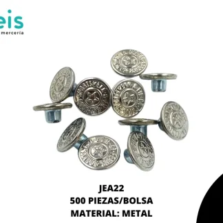 BOTON METAL JEANS JEA22 26L (16mm) 500 PZ/PQT NIQUEL
