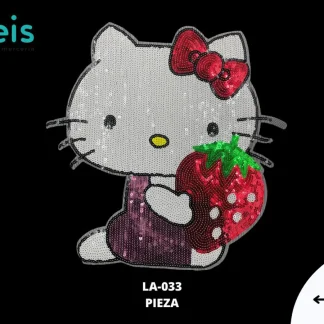 PARCHES LENTEJUELA KITTY CON FRESA LA-033